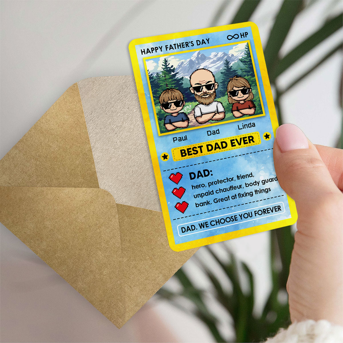 Best Dad Ever - Personalized Custom Wallet Card