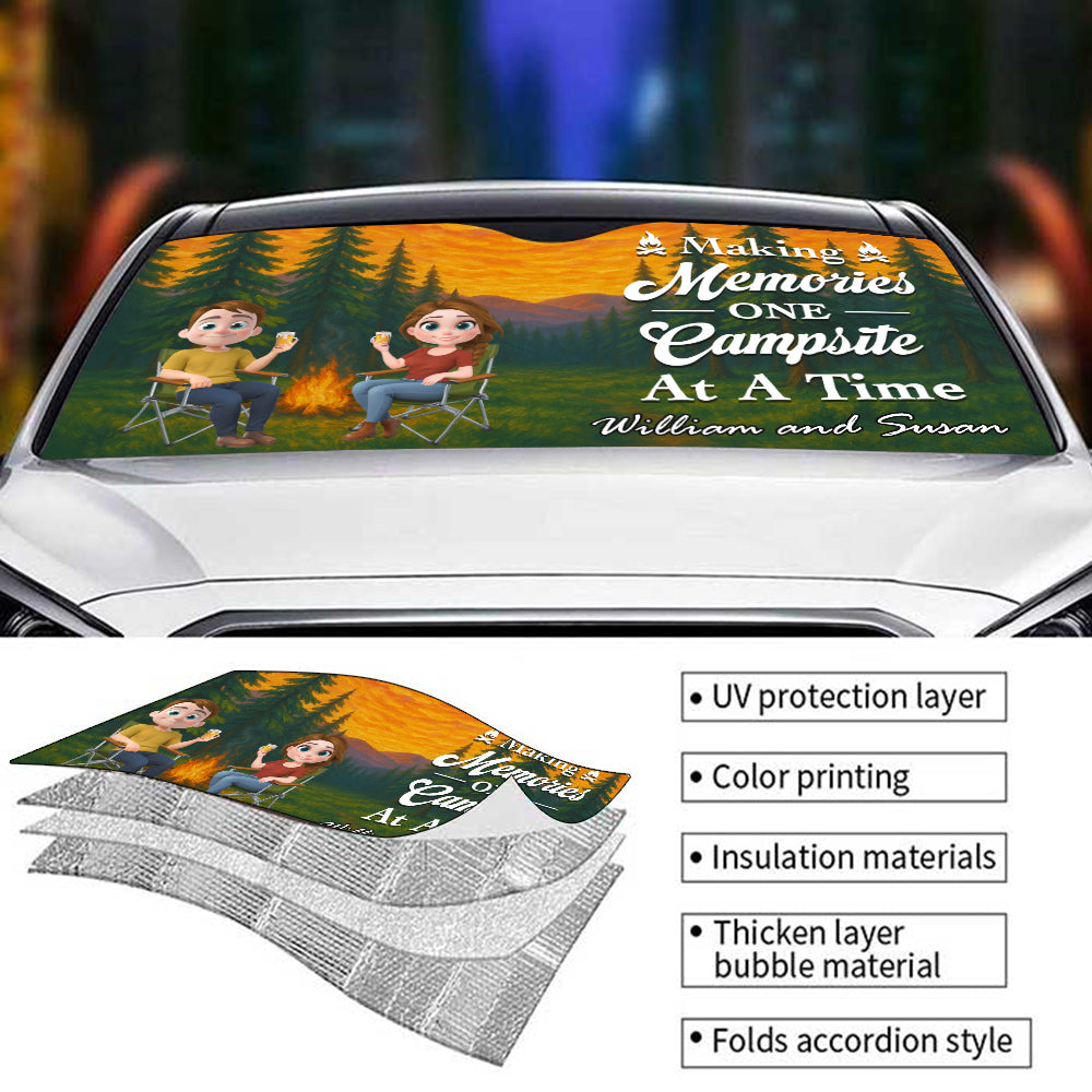 Home Is Where We Park It - Personalized Custom Car Sunshade