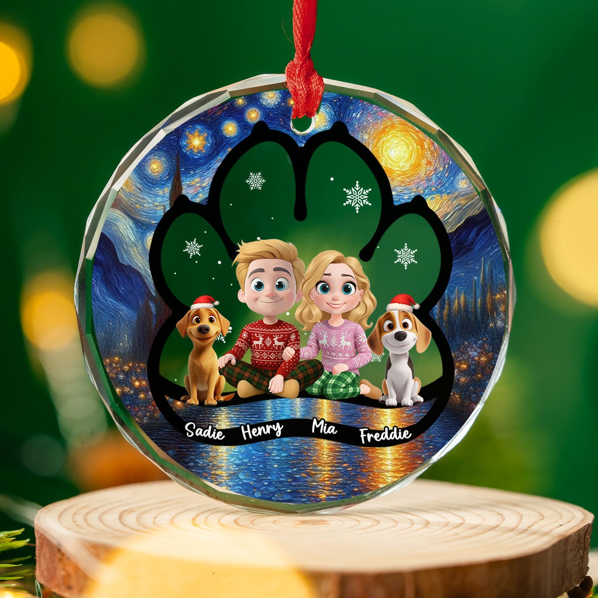 Here With Each Other - Personalized Custom Glass Ornament