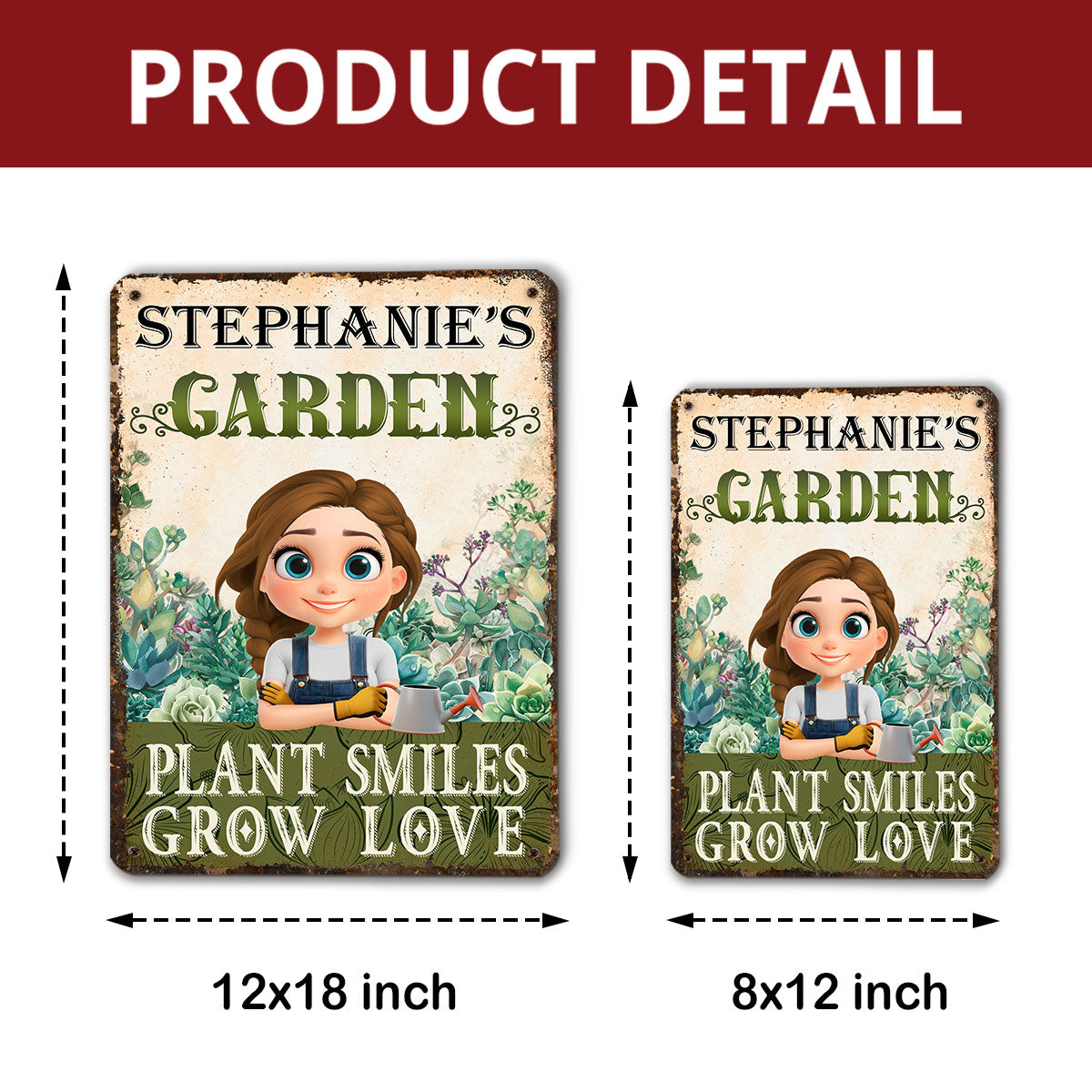 Grow Love - Personalized Custom Metal Sign