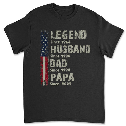 Legend Husband Dad - Personalized Custom Shirt