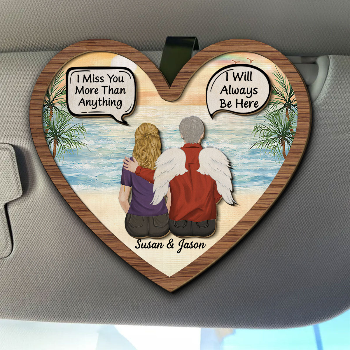 In Loving Memory I Miss You - Personalized Custom Car Visor Clip
