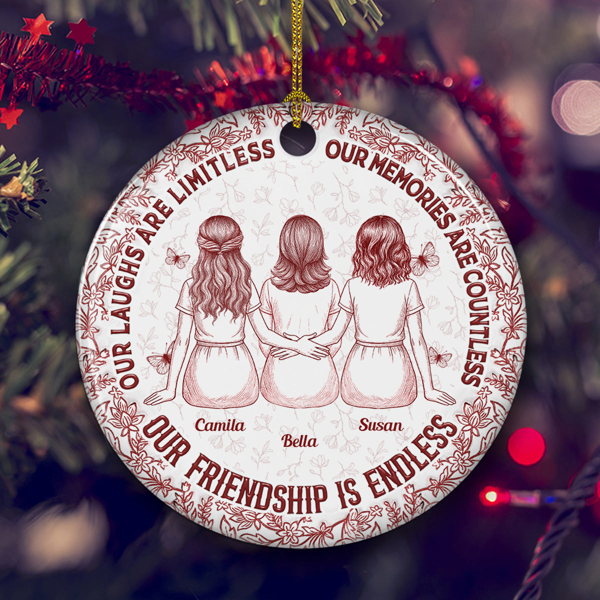 Our Memories Are Countless - Personalized Custom Ceramic Ornament