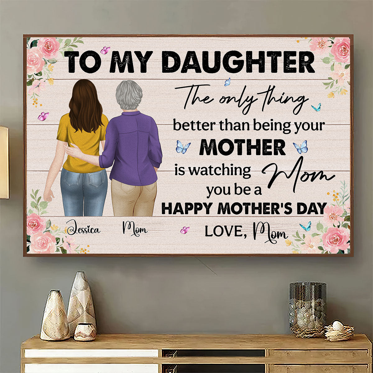 To My Daughter - Personalized Custom Poster