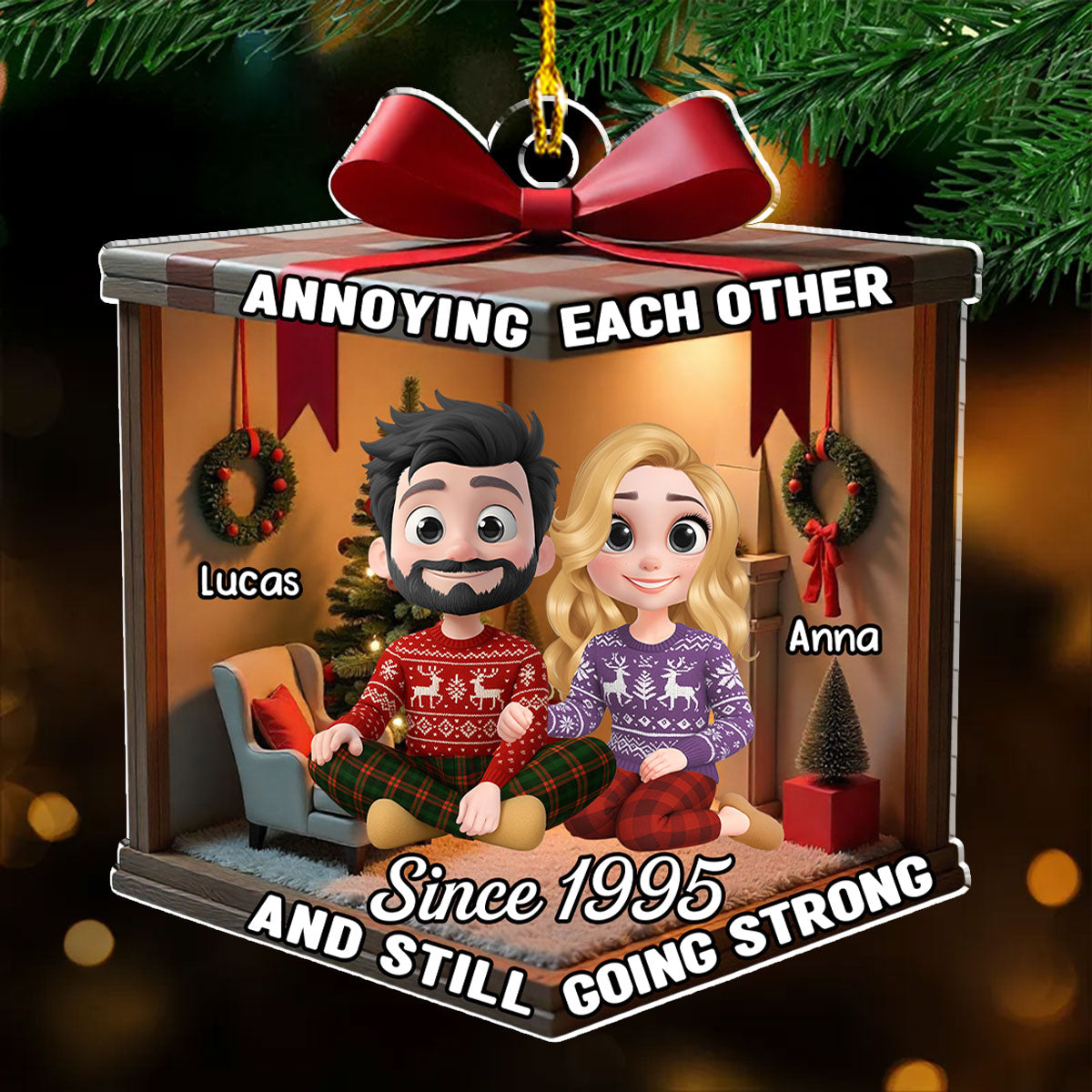 Together This Christmas 2025 - Personalized Custom Acrylic Ornament