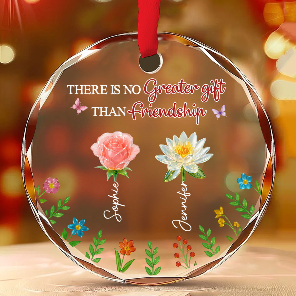 Greatest Friendship - Personalized Custom Glass Ornament