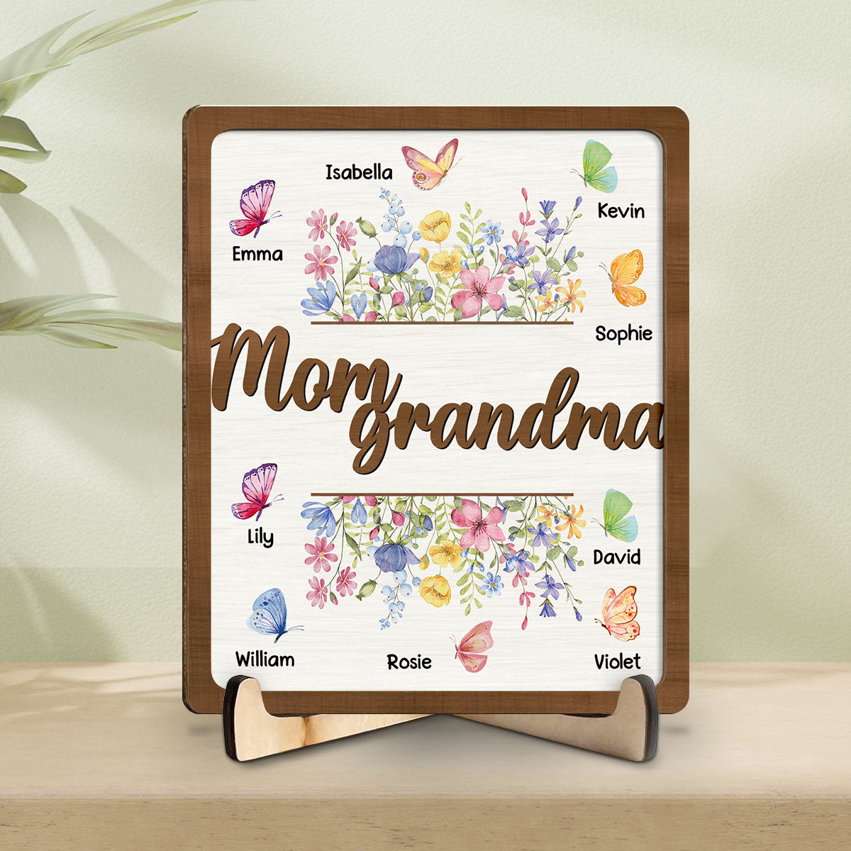 Mom Grandma - Personalized Custom Wooden Plaque