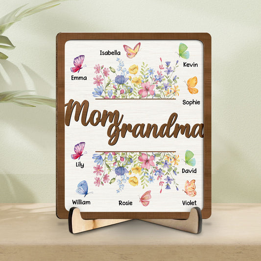 Mom Grandma - Personalized Custom Wooden Plaque