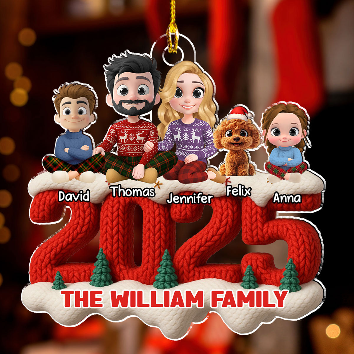 Holiday Gatherings - Personalized Custom Acrylic Ornament