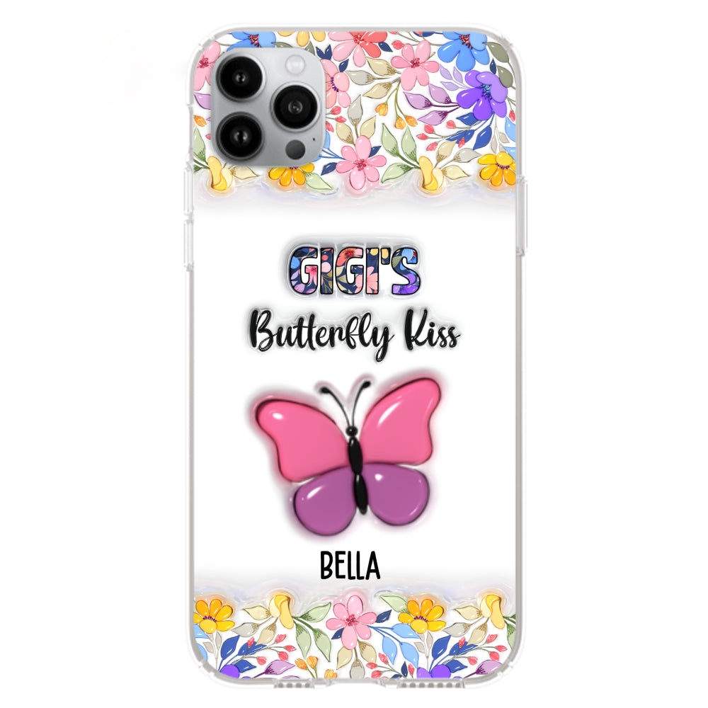 Butterfly Kisses - Personalized Custom 3D Inflated Effect Phone Case