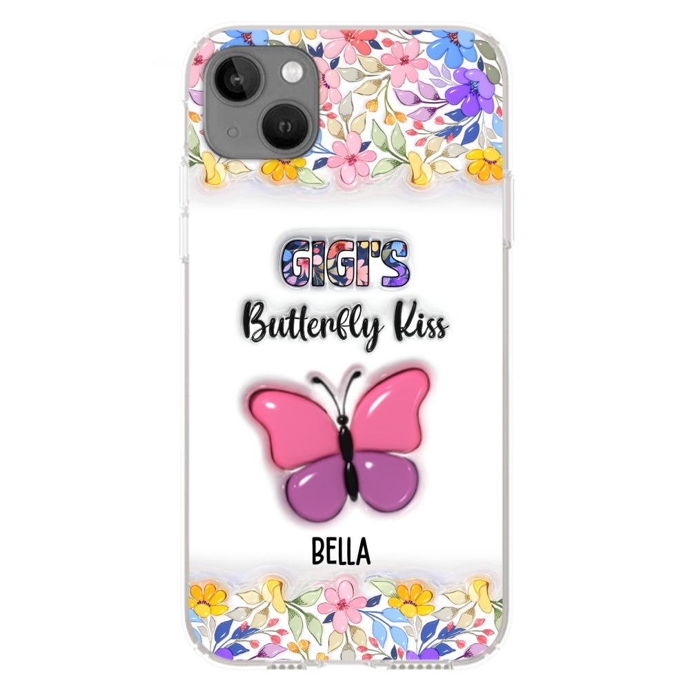 Butterfly Kisses - Personalized Custom 3D Inflated Effect Phone Case
