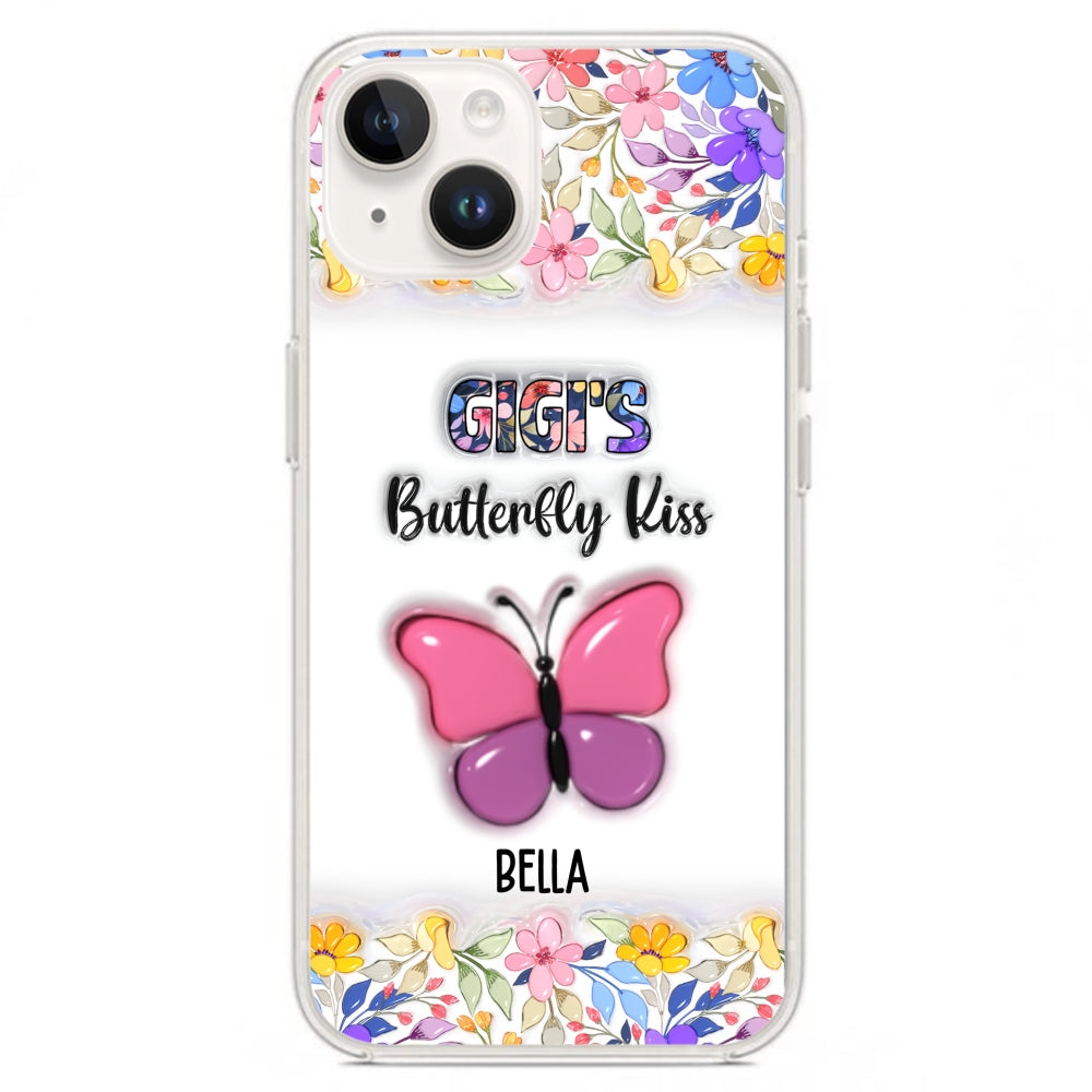 Butterfly Kisses - Personalized Custom 3D Inflated Effect Phone Case