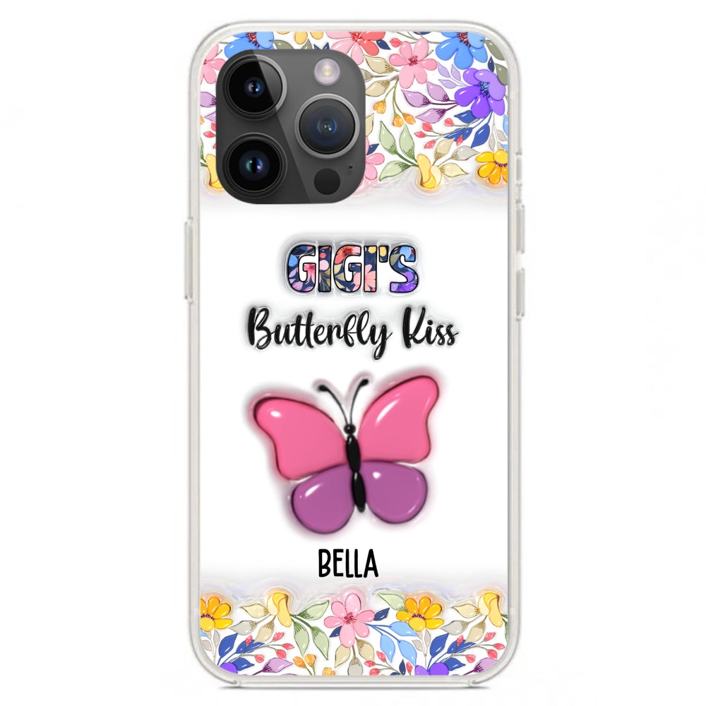 Butterfly Kisses - Personalized Custom 3D Inflated Effect Phone Case