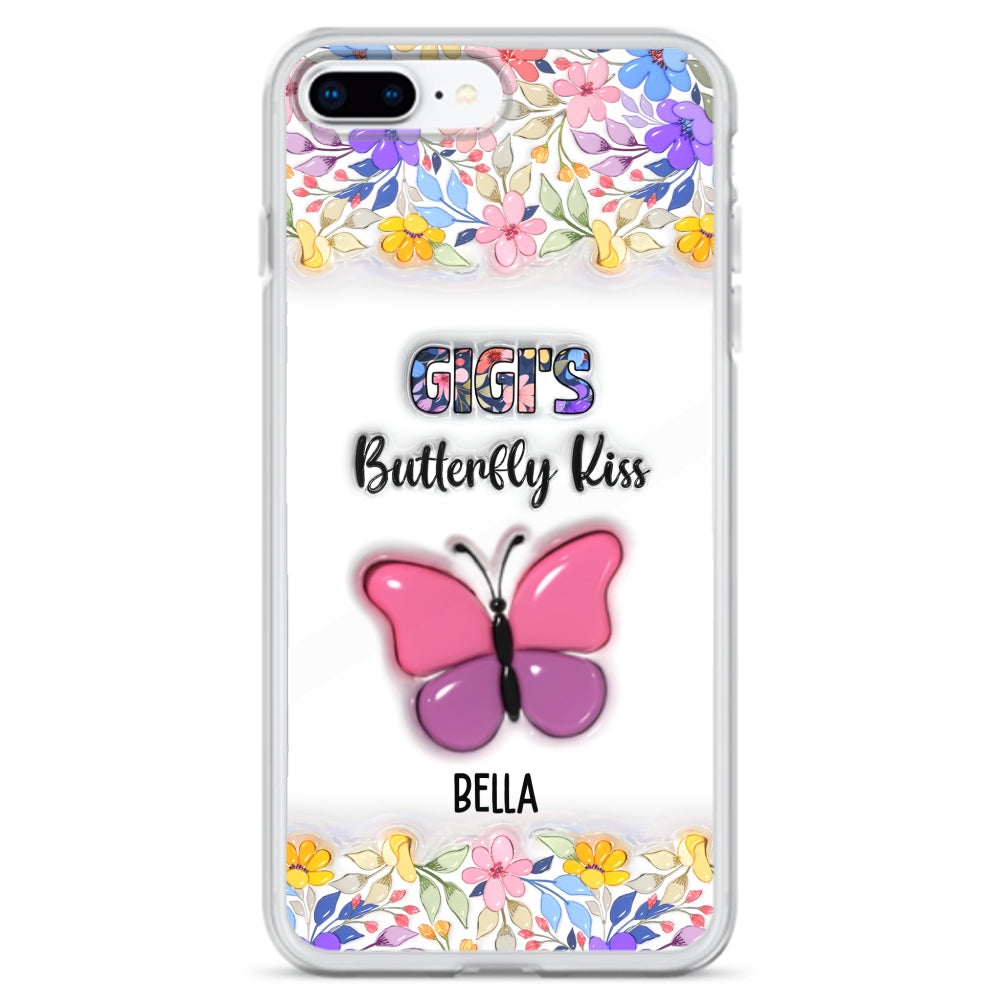 Butterfly Kisses - Personalized Custom 3D Inflated Effect Phone Case