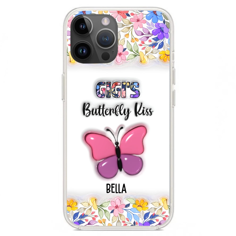 Butterfly Kisses - Personalized Custom 3D Inflated Effect Phone Case