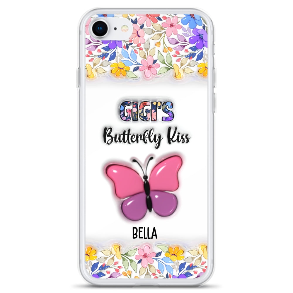 Butterfly Kisses - Personalized Custom 3D Inflated Effect Phone Case