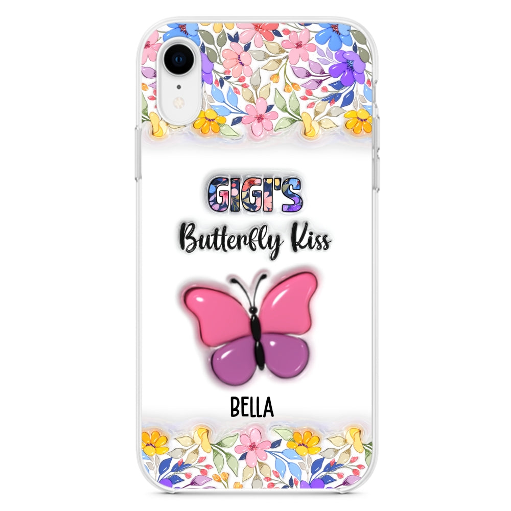 Butterfly Kisses - Personalized Custom 3D Inflated Effect Phone Case