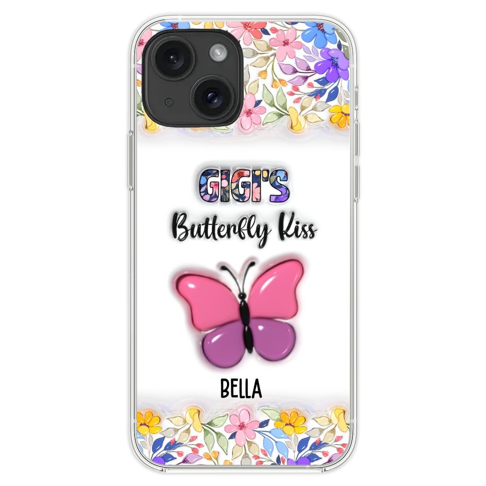 Butterfly Kisses - Personalized Custom 3D Inflated Effect Phone Case