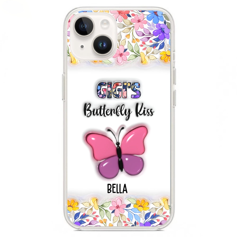Butterfly Kisses - Personalized Custom 3D Inflated Effect Phone Case