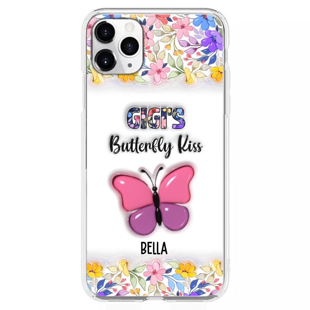 Butterfly Kisses - Personalized Custom 3D Inflated Effect Phone Case