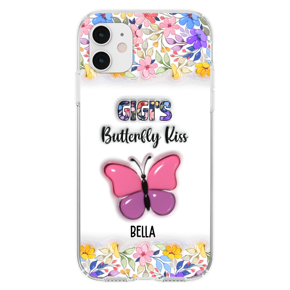 Butterfly Kisses - Personalized Custom 3D Inflated Effect Phone Case
