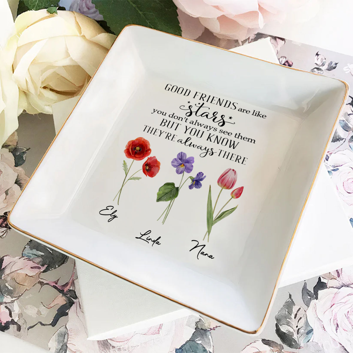 Friends Like Stars - Personalized Custom Jewelry Dish