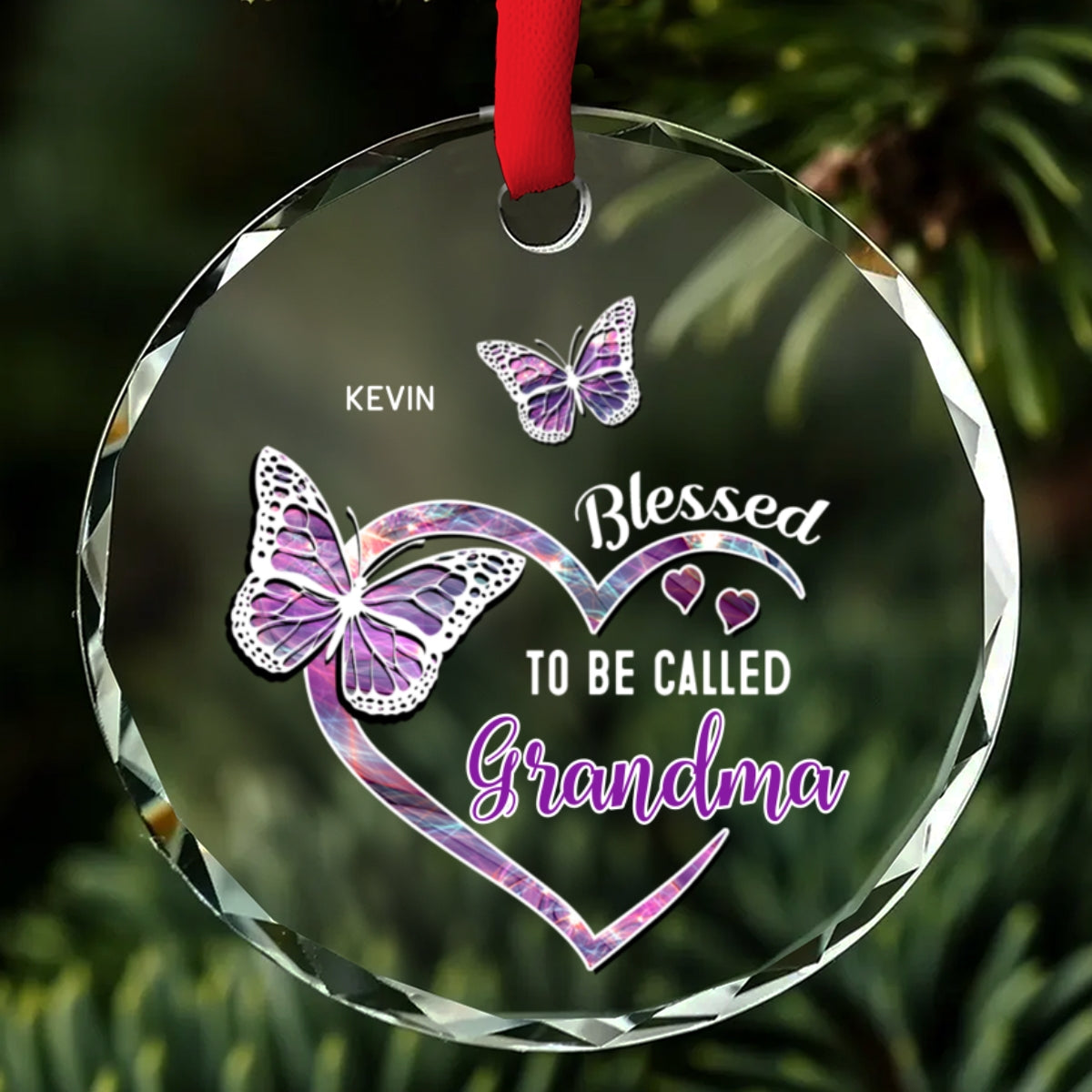 Blessed Mimi - Personalized Custom Glass Ornament