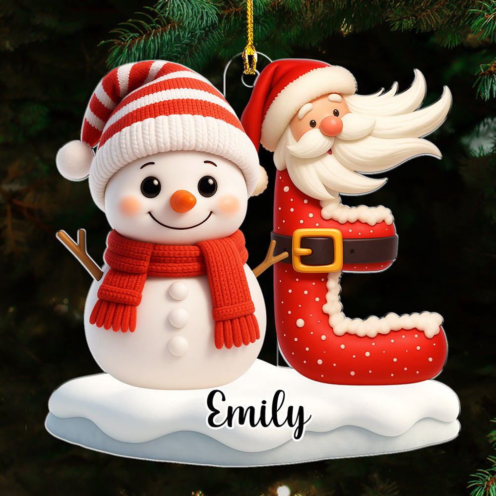 Snowman Merry Christmas - Personalized Custom Acrylic Ornament