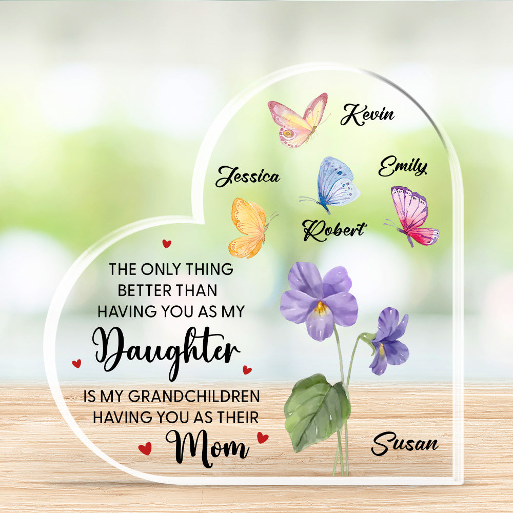 Having You As Mom - Personalized Custom Acrylic Plaque