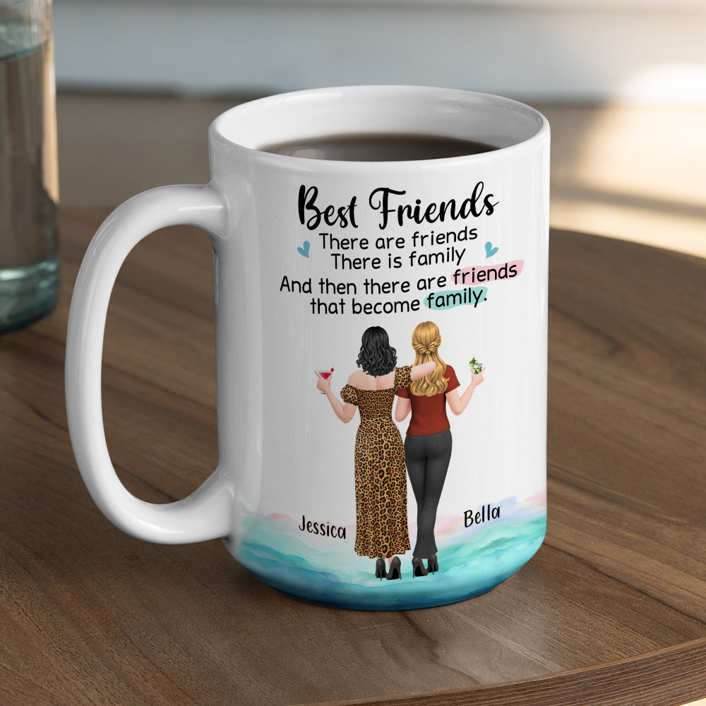 Friends Become Family - Personalized Custom Coffee Mug