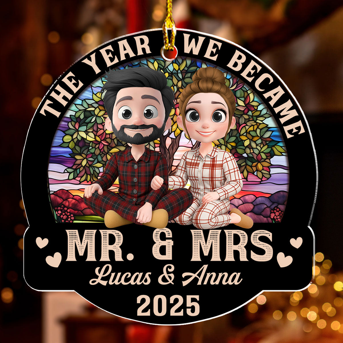 Forever Love Couple - Personalized Custom Acrylic Ornament