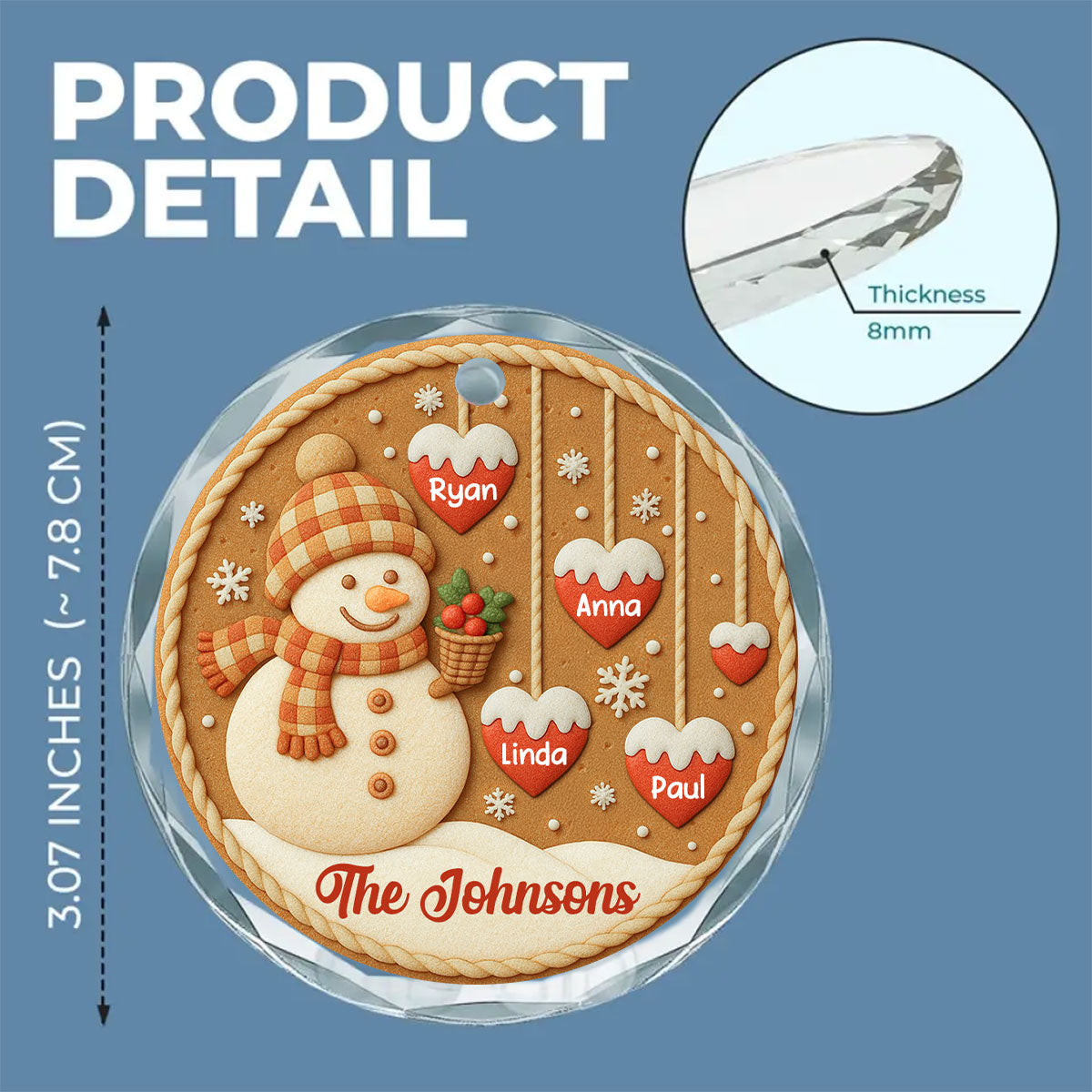 Cozy Season - Personalized Custom Glass Ornament