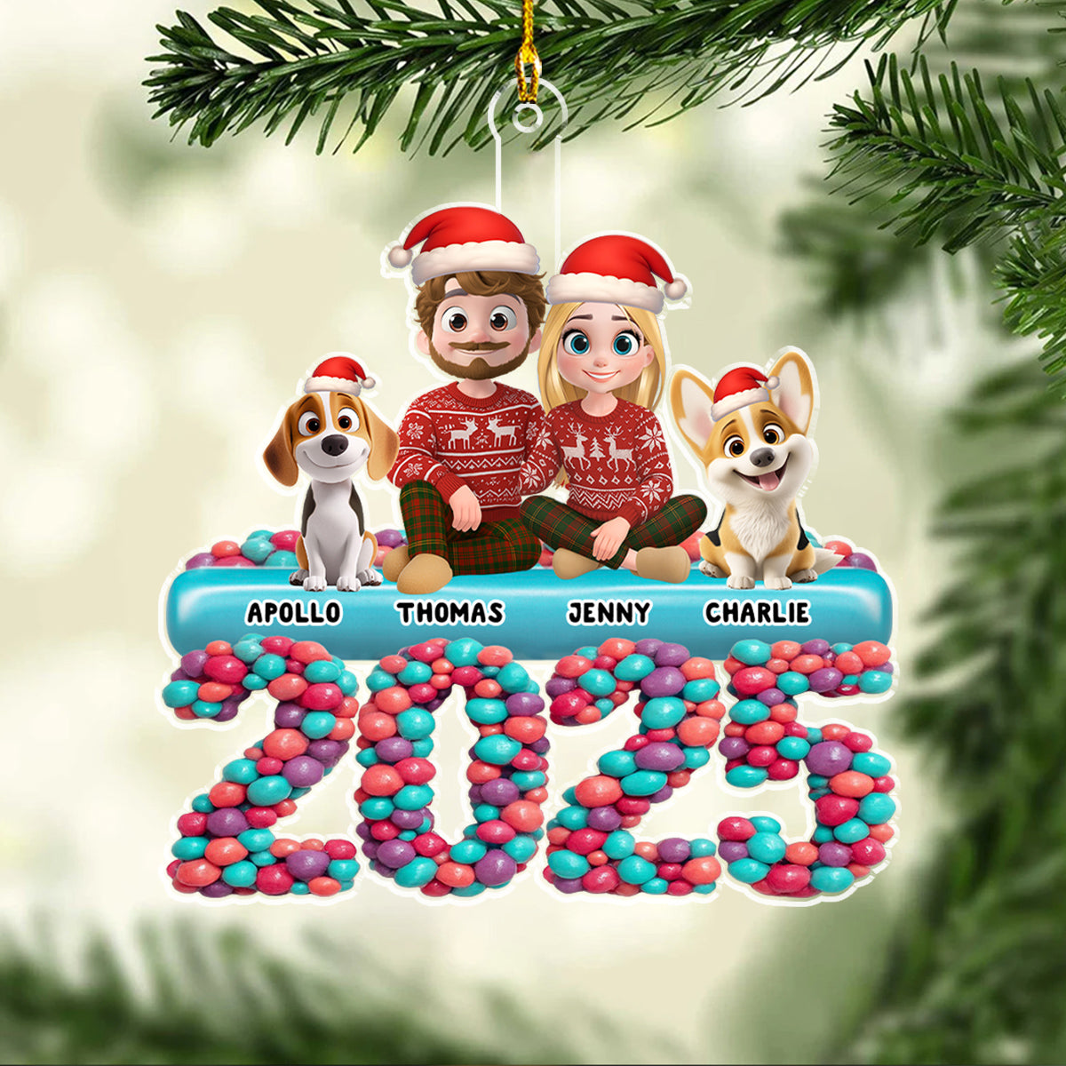 Family Christmas Eve - Personalized Custom Acrylic Ornament