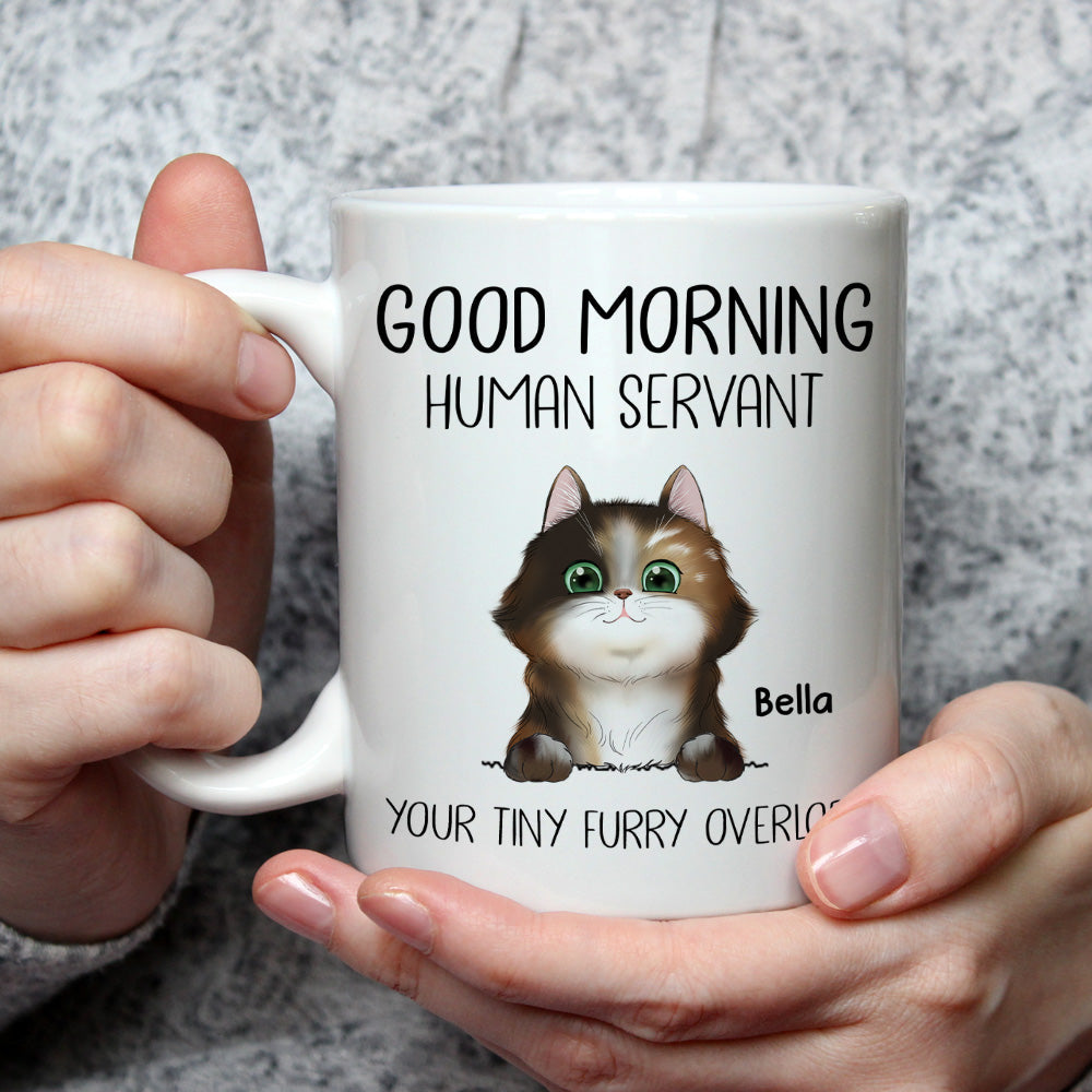 Good Morning Human Servant - Personalized Custom Coffee Mug