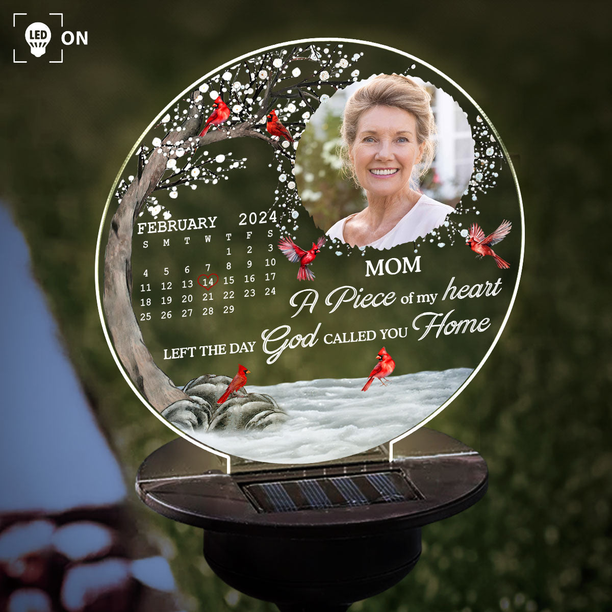 My Heart Changed Forever - Personalized Custom Solar Light