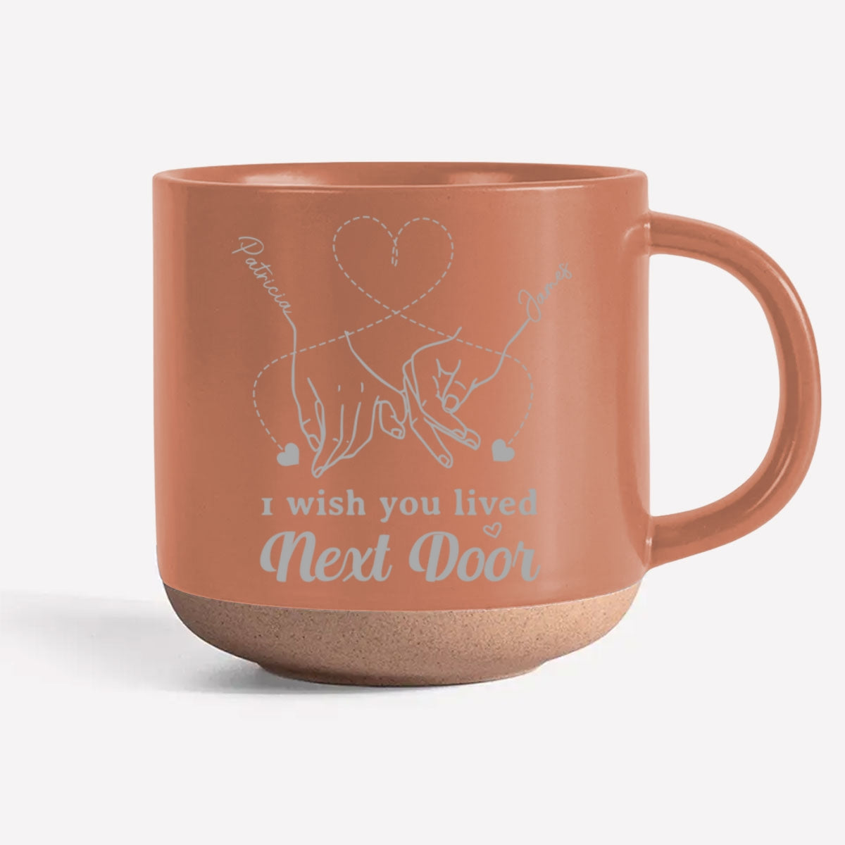 True Friendship Knows No Distance - Personalized Custom Engraved Pottery Mug