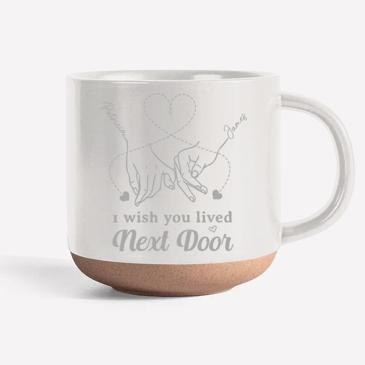 True Friendship Knows No Distance - Personalized Custom Engraved Pottery Mug