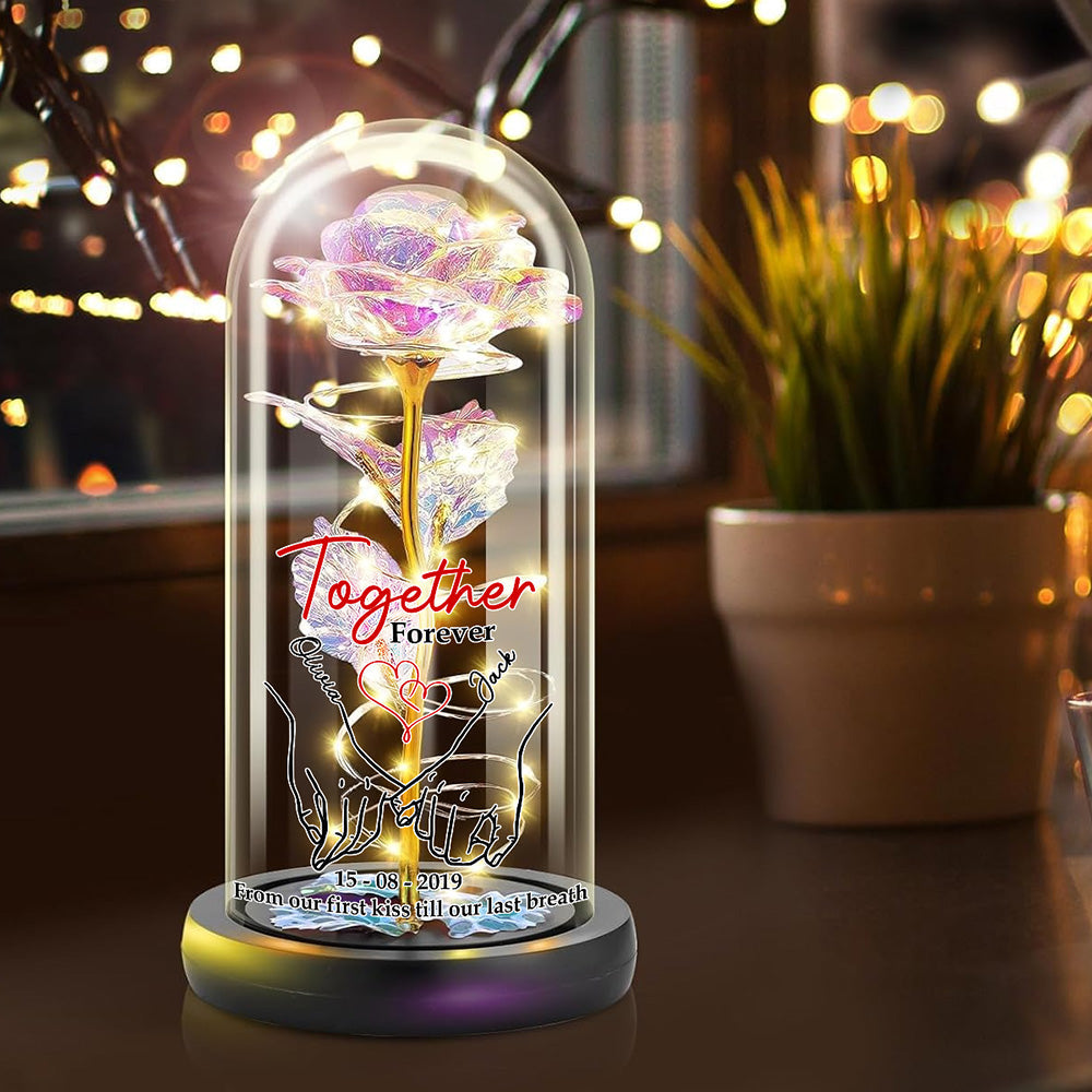 Together Forever - Personalized Custom Sparkly Rose