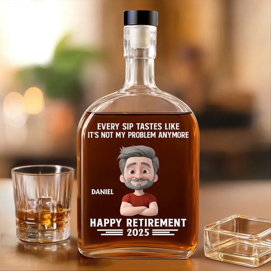 Happy Retirement  - Personalized Custom Spirits Decanter
