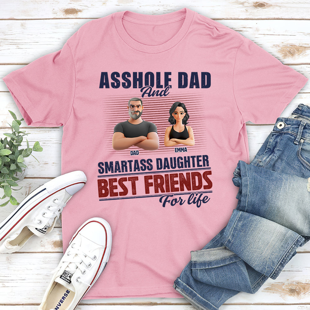 Best Dad And Smart Daughter - Personalized Custom Shirt