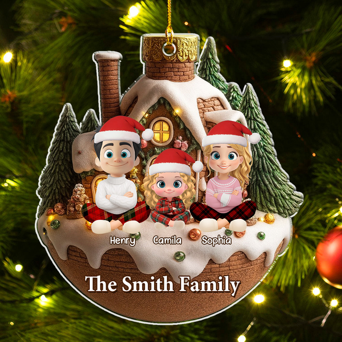 Winter Wonderland House - Personalized Custom Acrylic Ornament