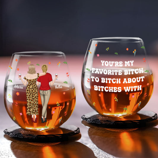 You Are My Favorite Bestie - Personalized Custom Wine Glass