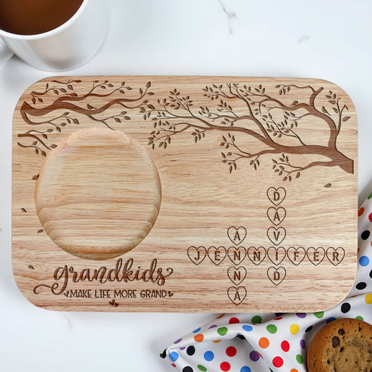 Grandkids Make Life GrandYou - Personalized Custom Wooden Treat Board