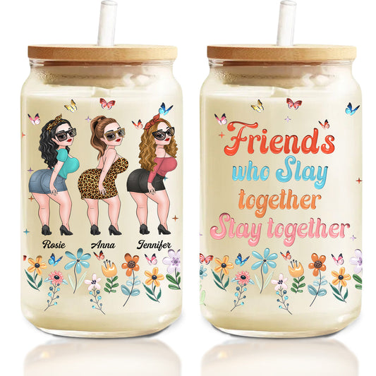 Friends Slay Together - Personalized Custom Glass Can