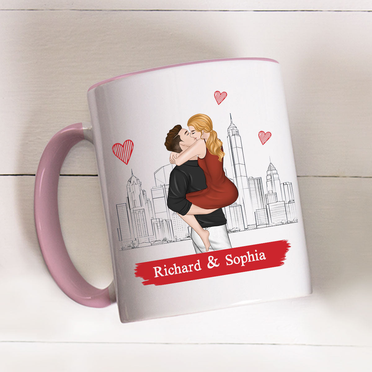 I Love You Then And Still - Personalized Custom Accent Mug