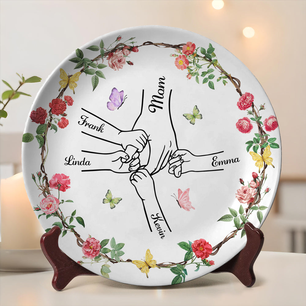 You Hold My Hand And My Heart - Personalized Custom Plate