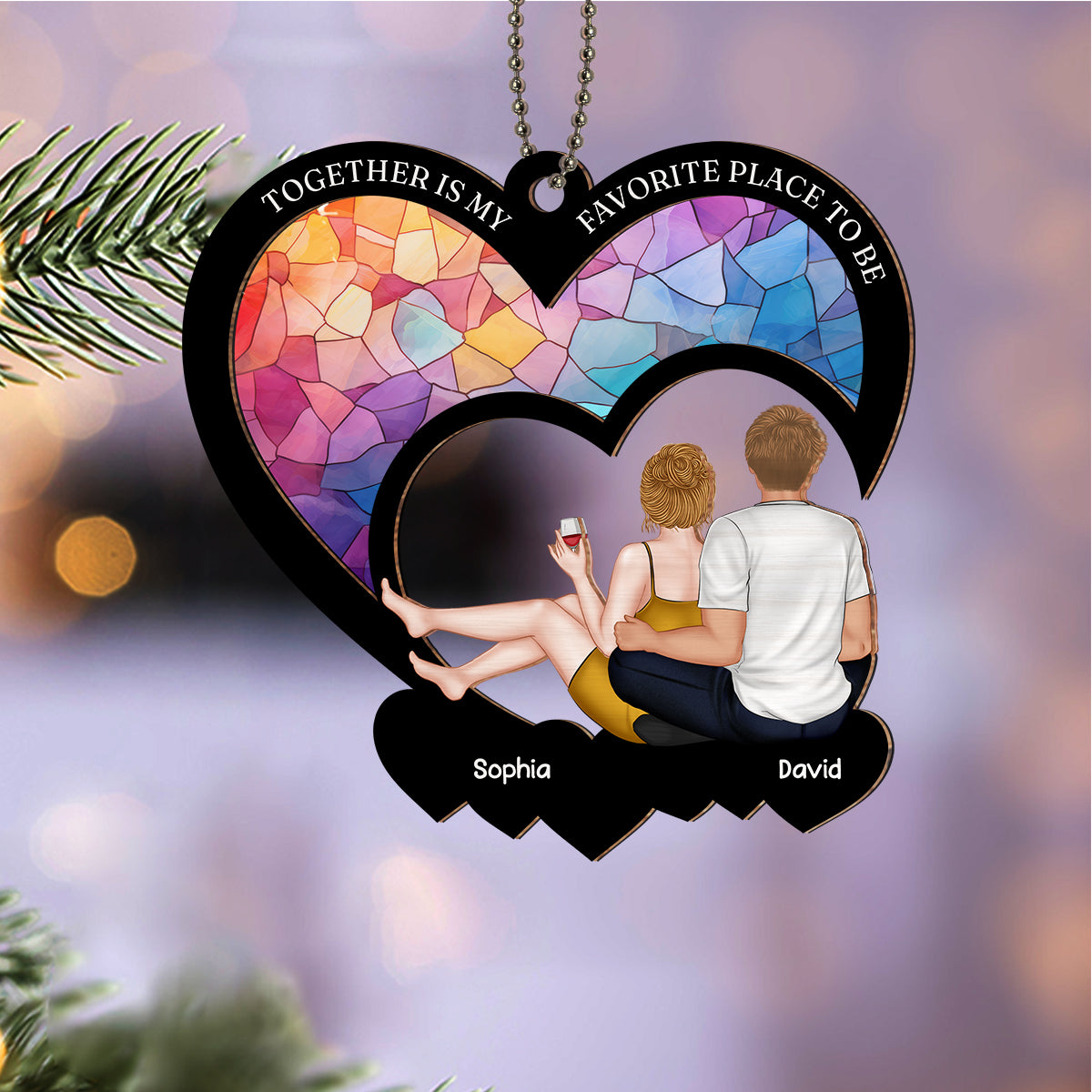 My Favorite Place - Personalized Custom Suncatcher Ornament