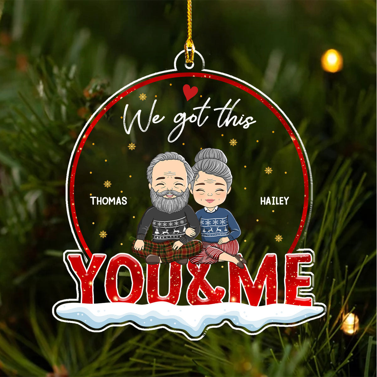 Together You And Me - Personalized Custom Acrylic Ornament