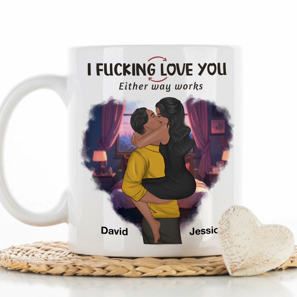 Love You In 2 Ways - Personalized Custom Coffee Mug