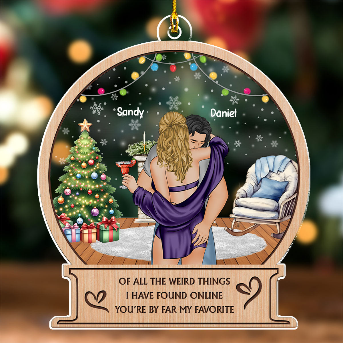 My Husband, You Lucky Bastard - Personalized Custom Acrylic Ornament